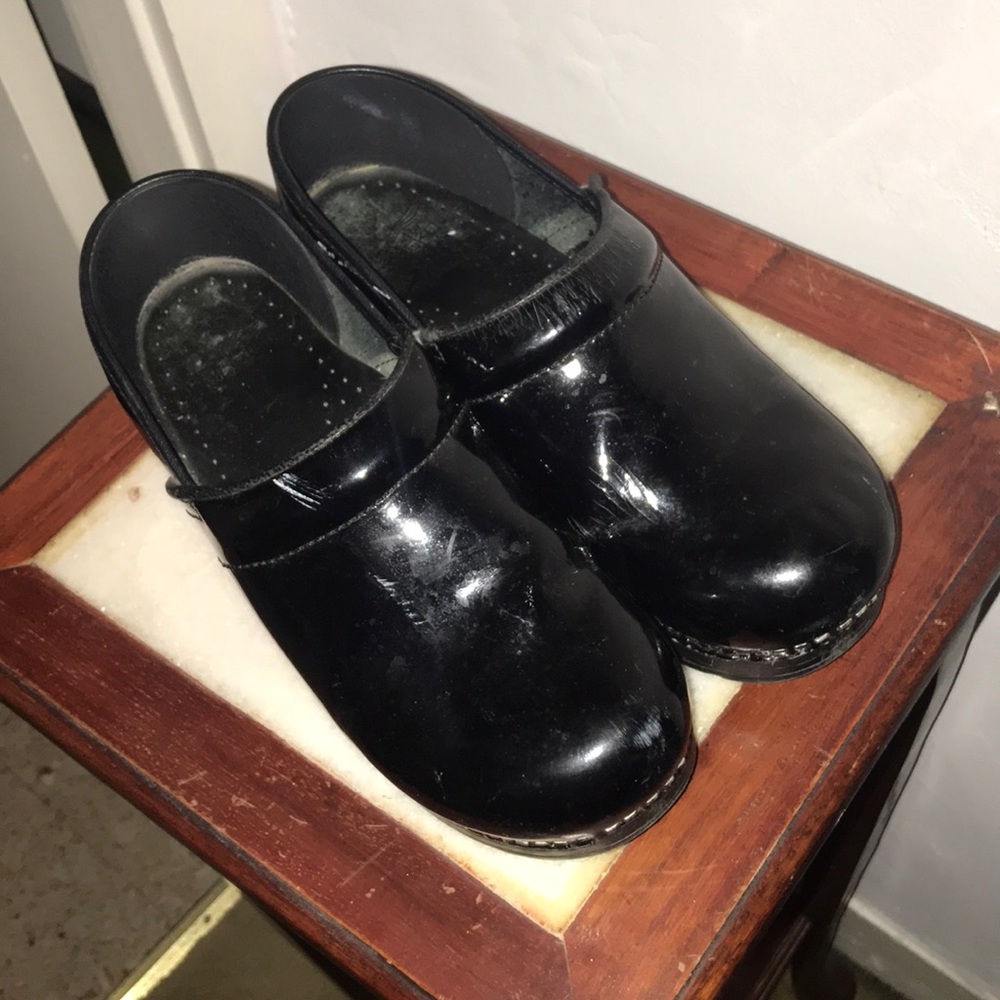 Dansko Patent Leather Clogs